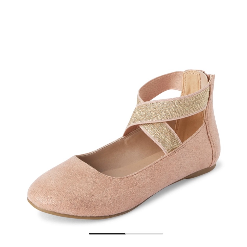 Girls Metallic Ballet Flats 5